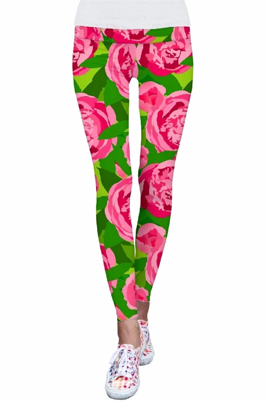 Pink Vibes Lucy Floral Print Performance Leggings - Women