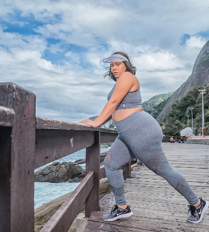 Plus Size Compression Legging with Mesh Cutouts Stylish Ultra Stretch Leggings