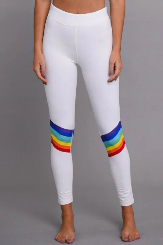 Rainbow Road Women's Baselayer Leggings Fashionable Lacy Detail Leggings