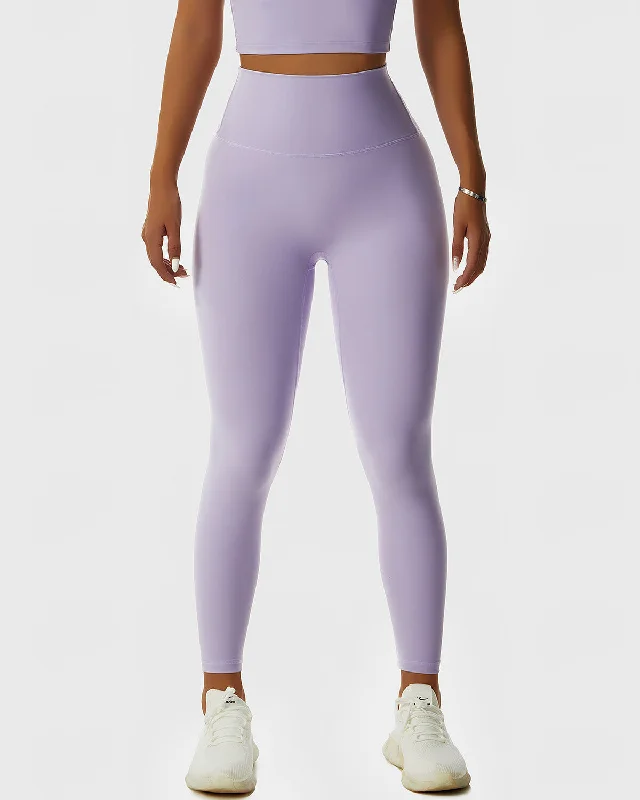React Lesly Seamless Legging - Purple Fashionable Solid Color Tights