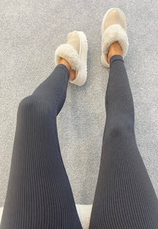 Ribbed High Waisted Leggings - More colours Stylish Printed Sport Leggings