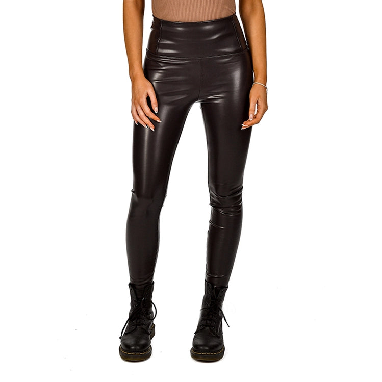 Second Skin Delilah Faux Leather Legging Elegant Sheer Leggings