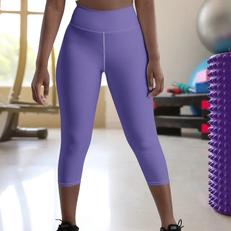 Spring Purple Yoga Capri Leggings, lioness-love