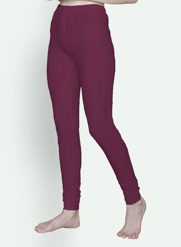 T.T. Women Solid Chudidar Cotton Lycra Cool Leggings -Bright Maroon Fashionable Printed Leggings T.T. Women Solid Chudidar Cotton Lycra Cool Leggings -Bright Maroon Fashionable Printed Leggings