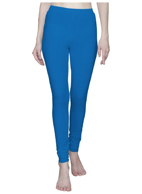 T.T. Women Solid Chudidar Cotton Lycra Cool Leggings -Firoza Cozy Bootcut Leggings