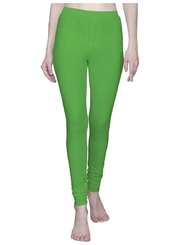 T.T. Women Solid Chudidar Cotton Lycra Cool Leggings -Flourescent Green Trendy Activewear Leggings T.T. Women Solid Chudidar Cotton Lycra Cool Leggings -Flourescent Green Trendy Activewear Leggings