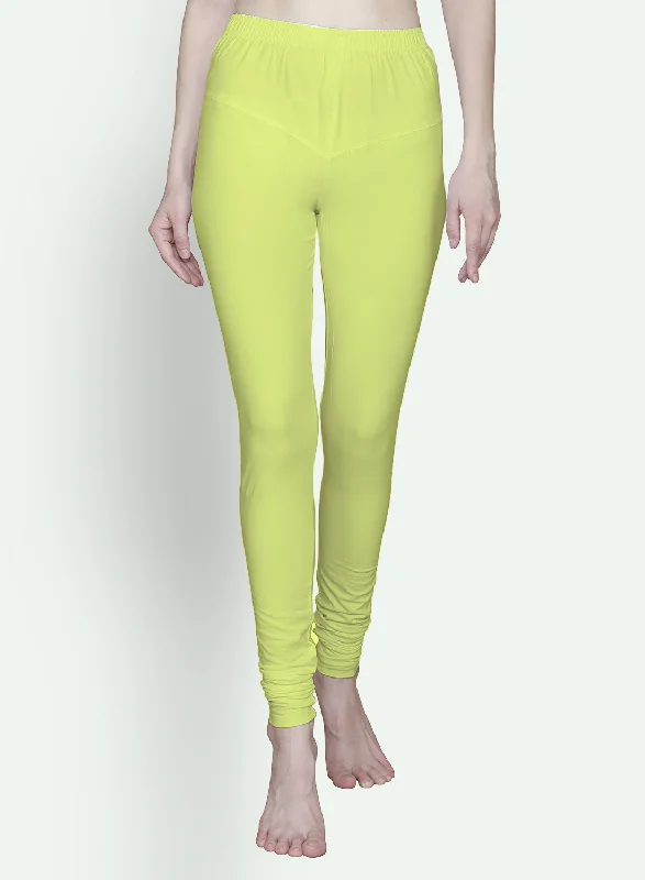T.T. Women Solid Chudidar Cotton Lycra Cool Leggings -Light Lemon Trendy Mesh Leggings T.T. Women Solid Chudidar Cotton Lycra Cool Leggings -Light Lemon Trendy Mesh Leggings