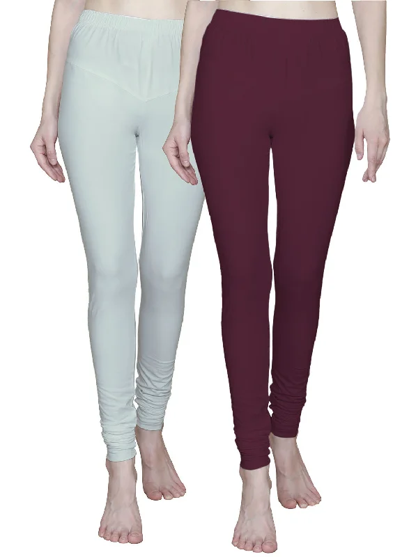 T.T. Women Solid Chudidar Cotton Lycra Cool Leggings -DEEP MAROON - Ivory( Free Size) Cozy Workout Performance Leggings T.T. Women Solid Chudidar Cotton Lycra Cool Leggings -DEEP MAROON - Ivory( Free Size) Cozy Workout Performance Leggings