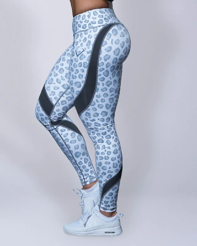 White Leopard Leggings Cozy Fashion Leggings