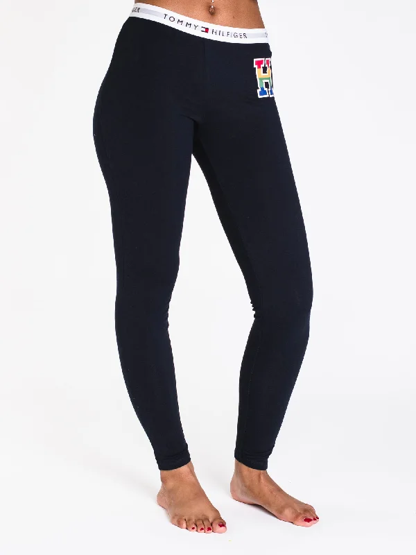 WOMENS TOMMY LEGGING - NAVY - CLEARANCE Cozy Yoga Compression Leggings