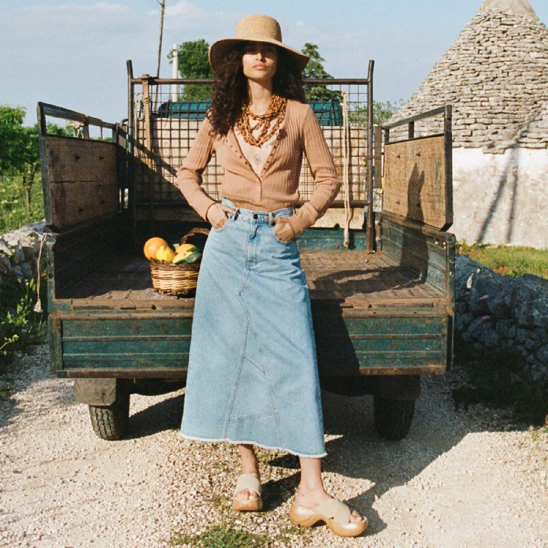 Eve Denim Skirt boho skirt vibe