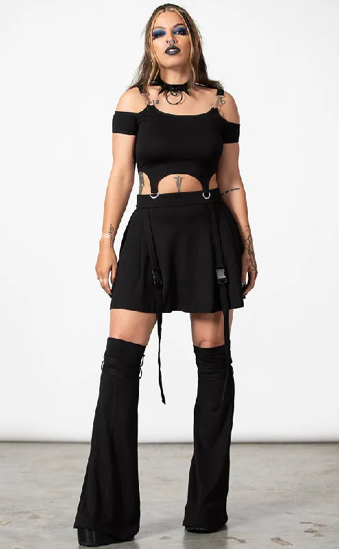 Hacked Detachable Skirt wool skirt sturdy