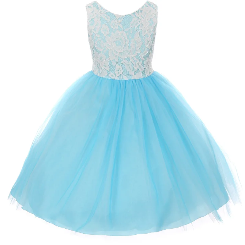 LACE BODICE WITH FOUR LAYERS ILLLUSION TULLE SKIRT zip skirt side