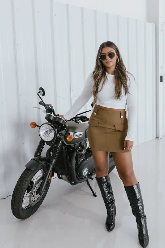 Mel Utility Skirt cashmere skirt rich