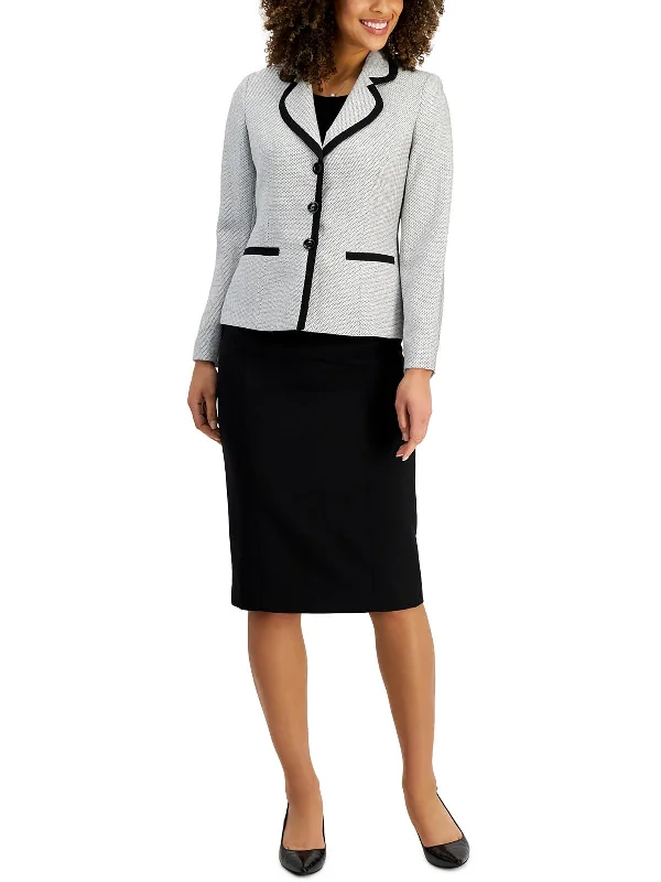 Petites Womens Woven 2PC Skirt Suit corduroy skirt cozy