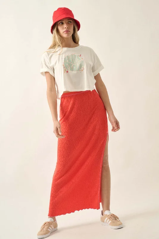 Promise the Label Smocked Jersey Maxi Skirt