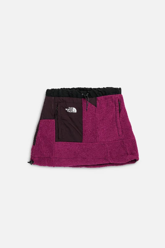 Rework North Face Fleece Mini Skirt - S