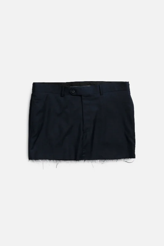 Rework Trouser Skirt - L leather skirt sleek