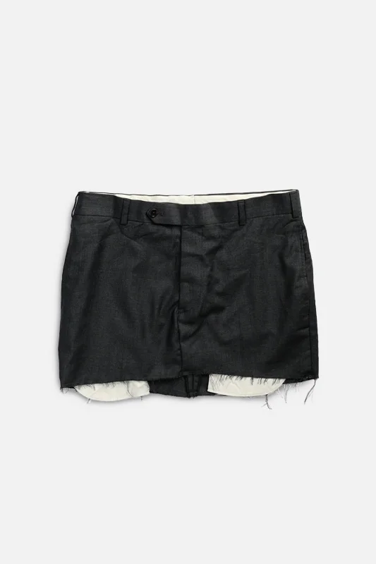 Rework Trouser Skirt - M leather skirt sleek