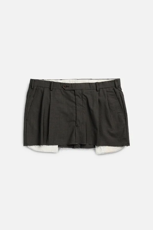 Rework Trouser Skirt - XL silk skirt elegant