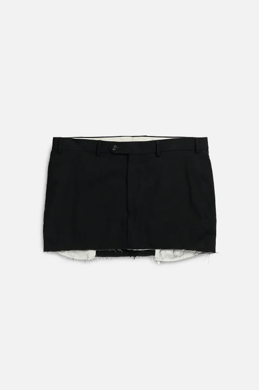 Rework Trouser Skirt - XL belted skirt waist