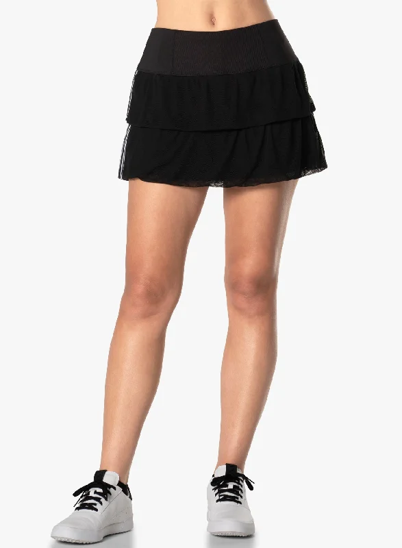 Sublime Stripe Mesh Skirt velvet skirt plush