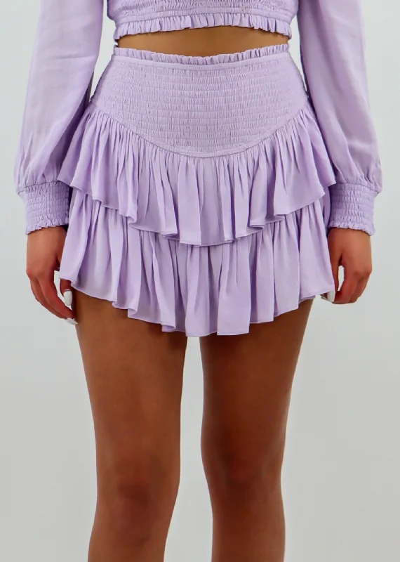 Sunshine Daydream Skirt ★ Lavender leather skirt modern