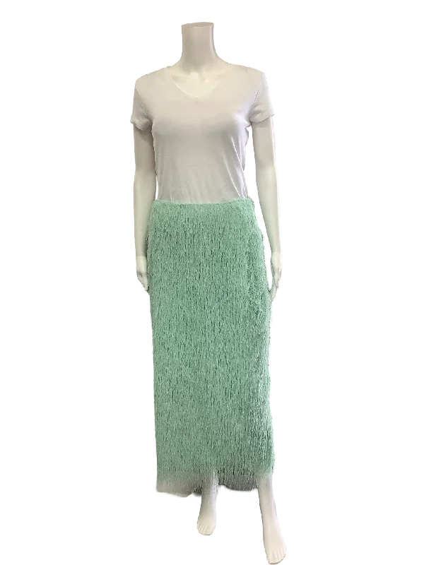 Zara Skirt Feathered Midi Length Pencil w/Tags Green Size: S cotton skirt soft