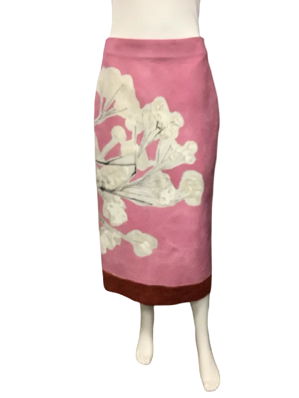 Zara Skirt Midi Length Floral Print w/Tags Size: S denim skirt fashionable