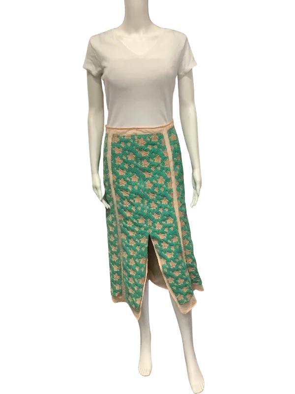 Zara Skirt Pencil Lined Midi Length w/Tags Floral Print Size: S wool skirt breathable