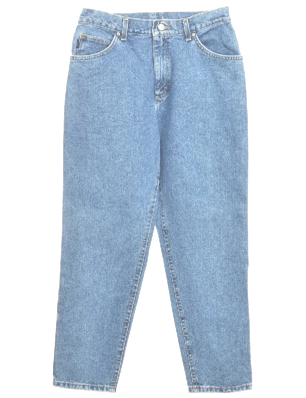 Light Wash Tapered Jeans - W31 L28 Fashionable Cropped Denim Jeans
