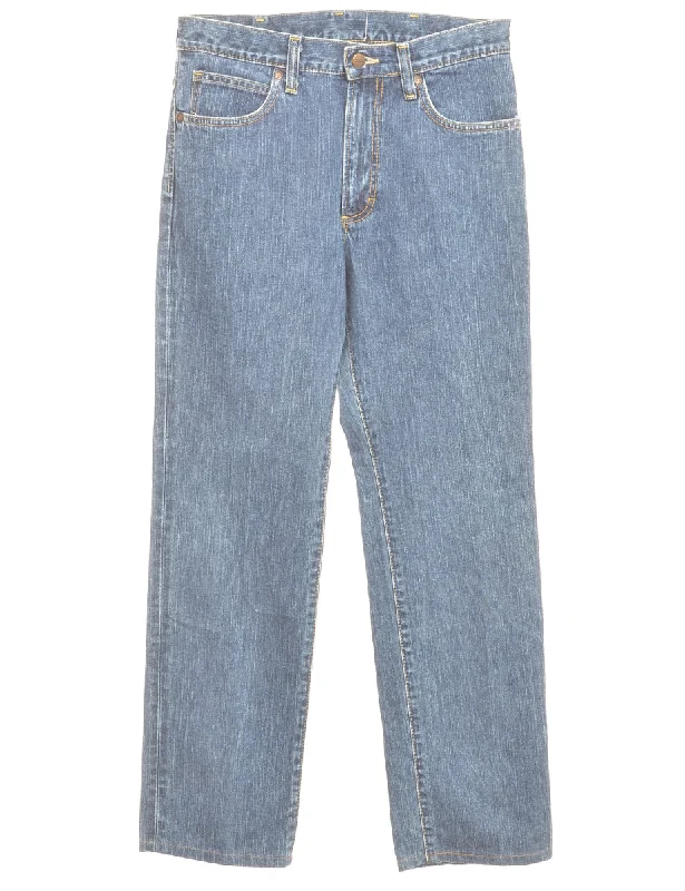 Straight Leg Wrangler Jeans - W31 L30 Elegant Dark-Wash Bootcut Jeans