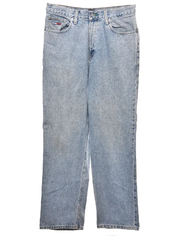 Tommy Hilfiger Straight Fit Jeans - W33 L30 Elegant Tapered Leg Denim