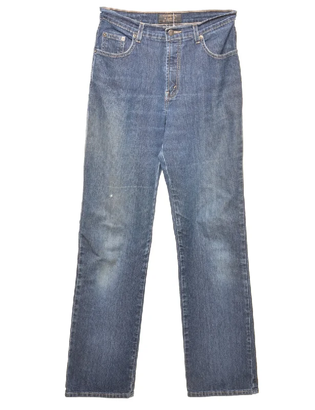 High Waist Straight Fit Jeans - W28 L33 Fashionable Straight Fit Denim