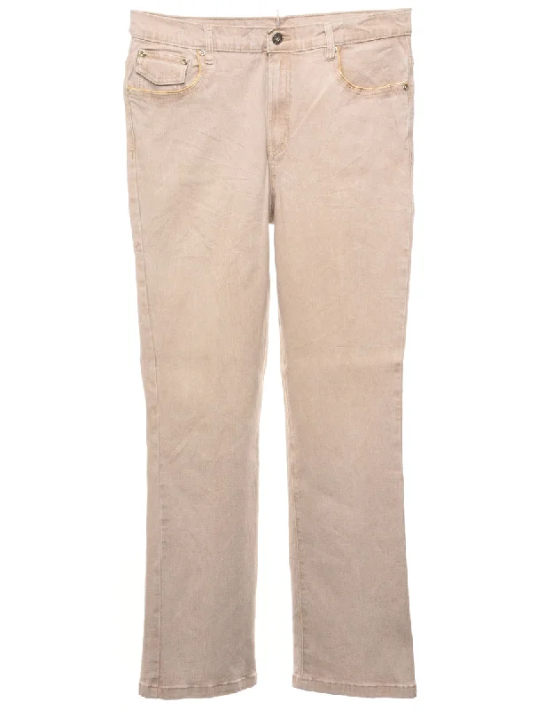 Ivory Straight Fit Jeans - W33 L30 Fashionable Mom Jeans