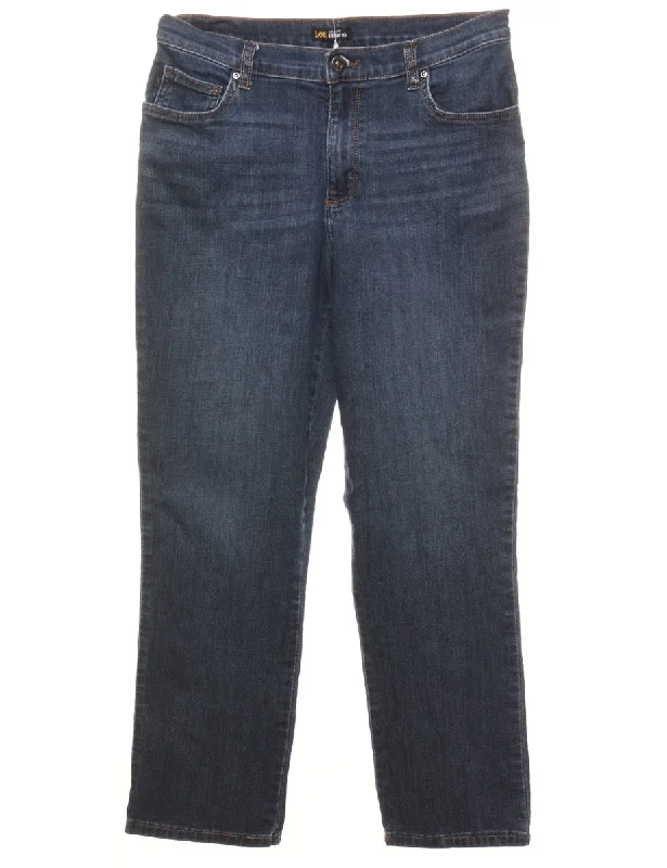 Stone Wash Lee Jeans - W30 L28 Stylish Tapered Fit Jeans
