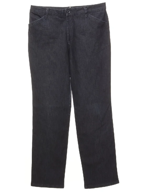 Straight Leg Lee Jeans - W32 L31 Classic Black Denim Jeans