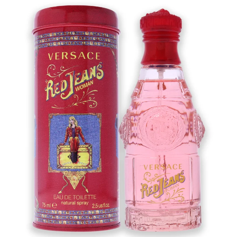 Red Jeans by Versace for Women - 2.5 oz EDT Spray Fashionable Mom Jeans