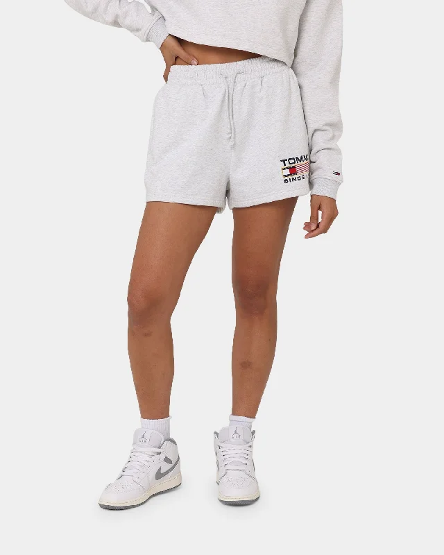 Tommy Jeans Women's TJW Heather Athletic Terry Shorts Silver Grey Heather Stylish High-Waist Skinny Denim Tommy Jeans Women's TJW Heather Athletic Terry Shorts Silver Grey Heather Stylish High-Waist Skinny Denim