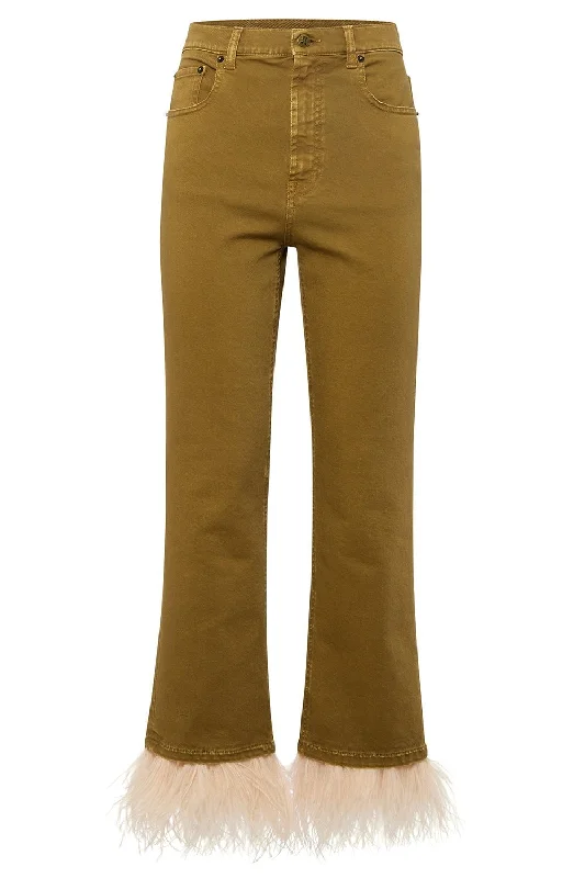 Fancy Crop Jeans Classic Slim Fit Jeans