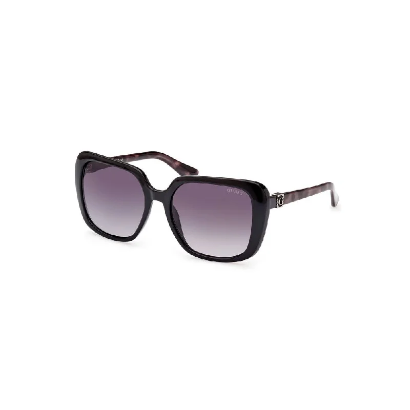 Guess Jeans Black Injected Women Sunglass Fashionable Frayed Hem Denim