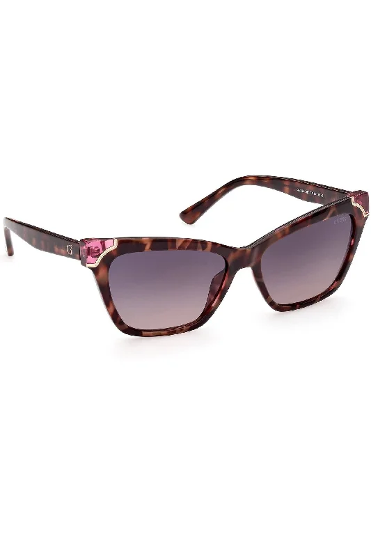 Guess Jeans Brown Injected Women Sunglass Fashionable Raw Hemmed Jeans