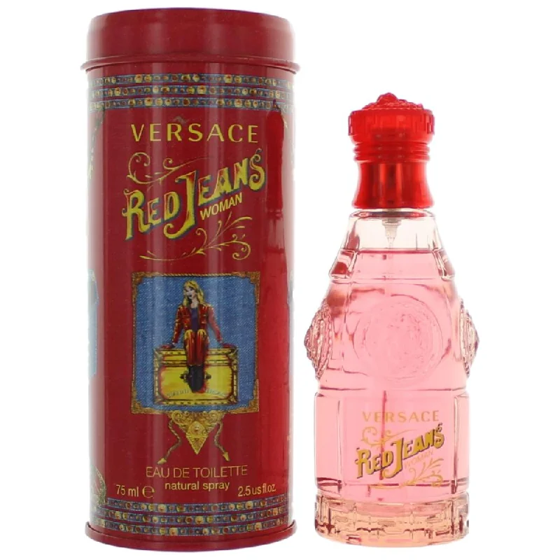 Red Jeans by Versace, 2.5 oz Eau De Toilette Spray for Women Casual Light Wash Jeans Red Jeans by Versace, 2.5 oz Eau De Toilette Spray for Women Casual Light Wash Jeans