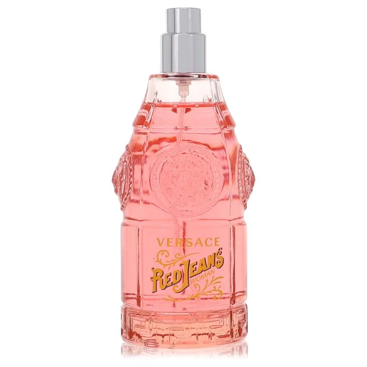 Red Jeans by Versace Eau De Toilette Spray (Tester) 2.5 oz Women Trendy Skinny High-Waist Jeans Red Jeans by Versace Eau De Toilette Spray (Tester) 2.5 oz Women Trendy Skinny High-Waist Jeans