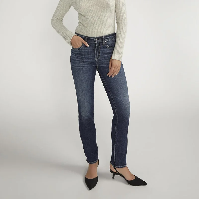 Silver Jeans - Avery High Rise Straight Leg Stylish Relaxed Fit Skinny Jeans