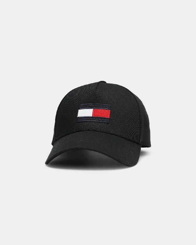 Tommy Jeans Big Flag Cap Black Fashionable Relaxed Fit Denim