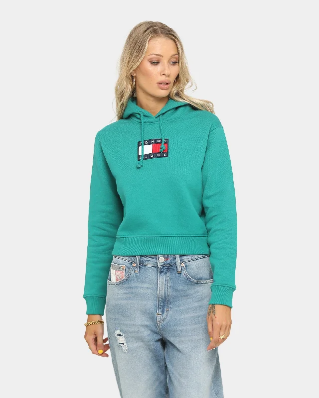 Tommy Jeans Women's Tommy Flag Hoodie Midwest Green Chic Rip-Detail High-Waist Jeans Tommy Jeans Women's Tommy Flag Hoodie Midwest Green Chic Rip-Detail High-Waist Jeans