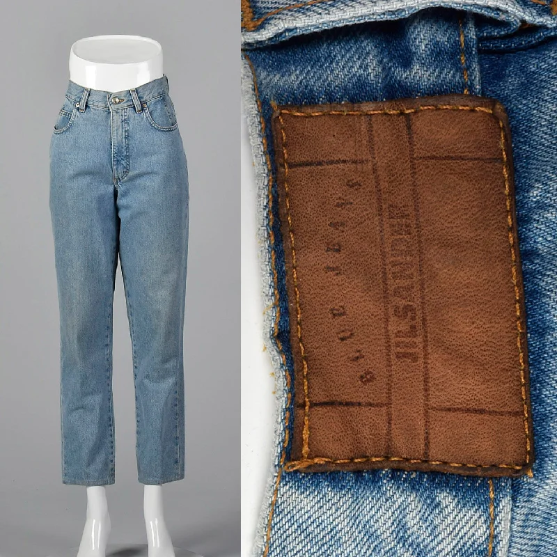 1990s Mom Jeans Medium Wash with Tapered Leg