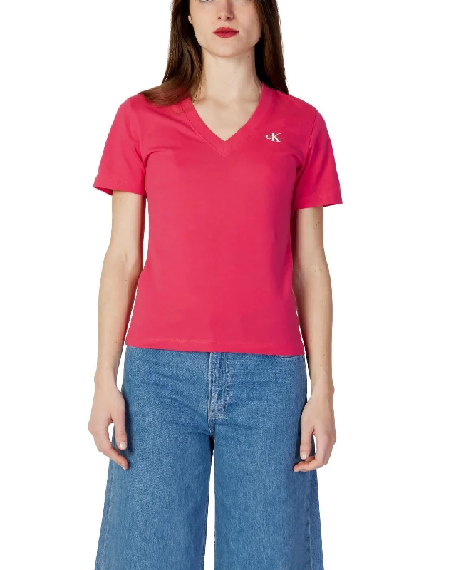 Calvin Klein Jeans Classic VNeck Jersey TShirt for Women