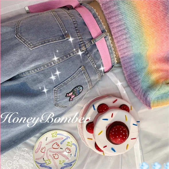 cute straight jeans YV47121